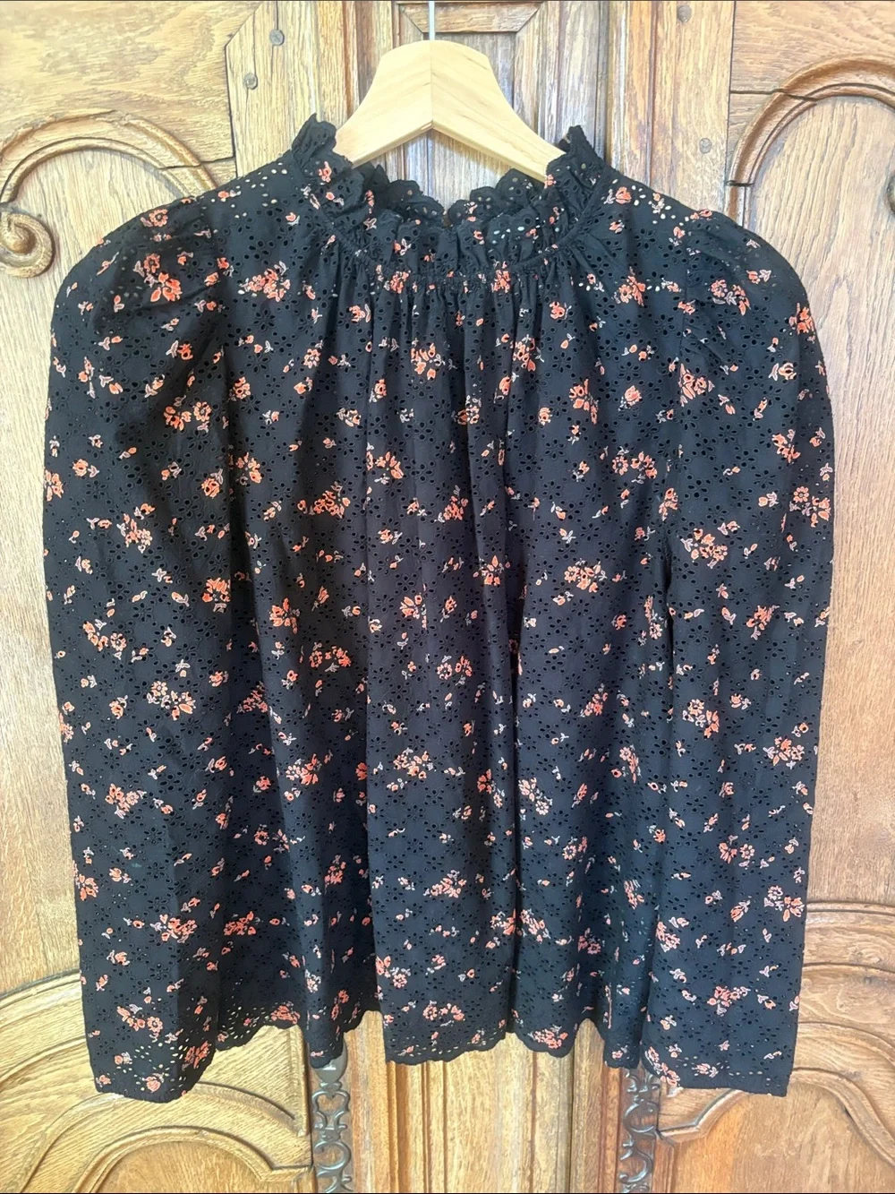 Ulla Johnson Eyelet Puff Sleeve Blouse
